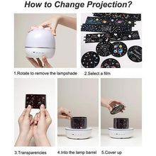 Load image into Gallery viewer, 360 Rotation Starry Sky Projector
